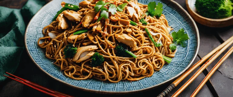 Nouilles sautées au poulet maison : secrets d’une recette asiatique authentique